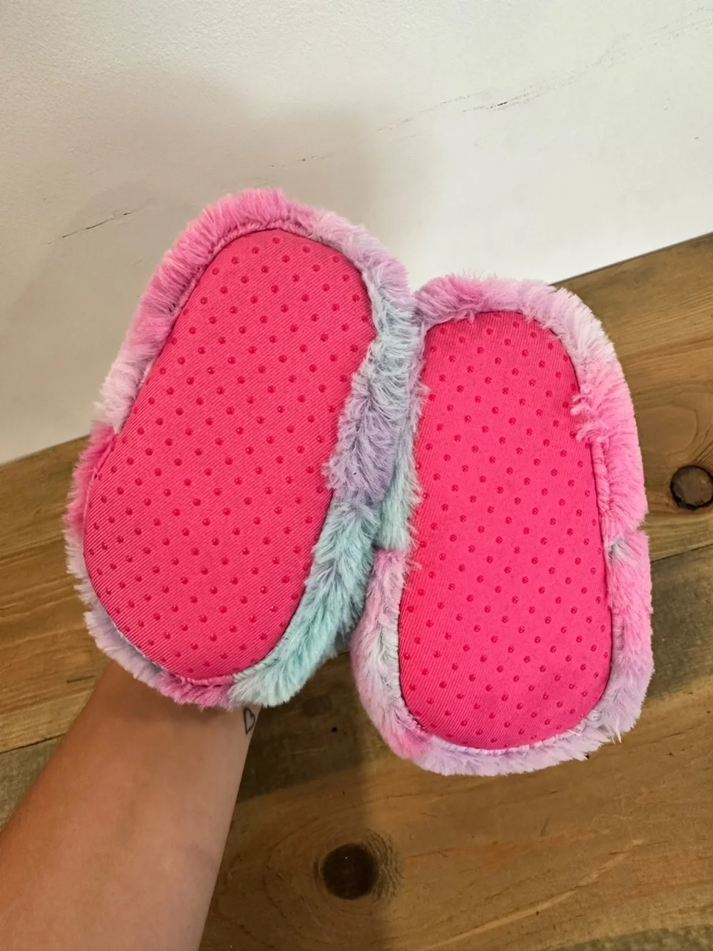 Carter's Plush Unicorn Slippers - Pink & Aqua Brand New